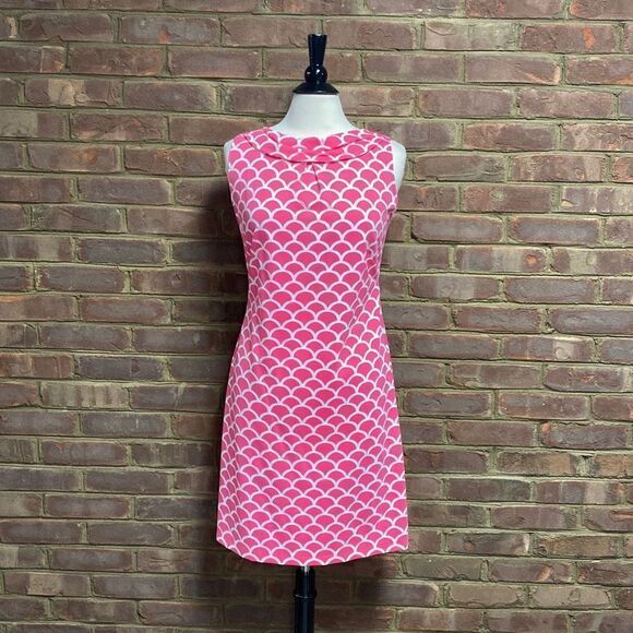 Katherine Way Pink & White Sleeveless Dress Sheath Size Small NEW - Picture 2 of 6